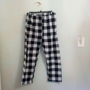 Large Black and White PJ pants